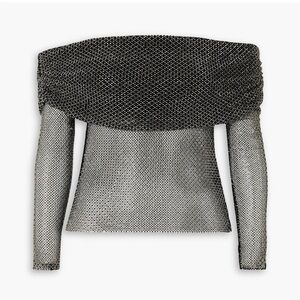 Self-Portrait Black Off-Shoulder Top for new years